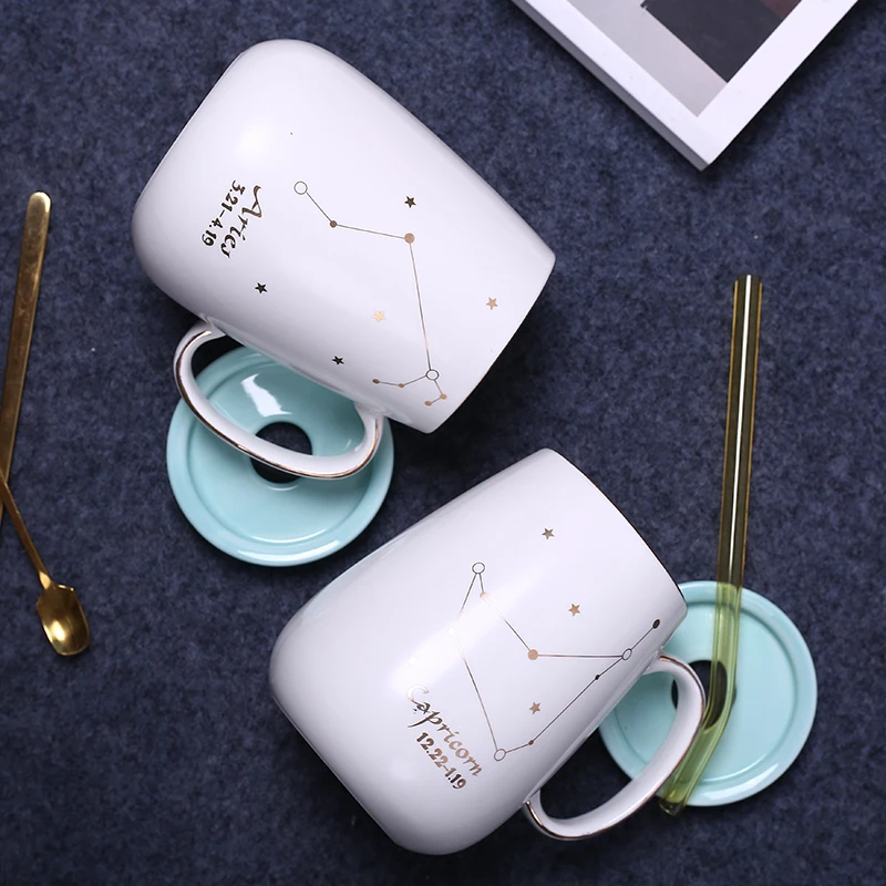 Tazas de ceramica creativas 12 созвездий стакан caneca criativa кружка для молока кофейная чашка