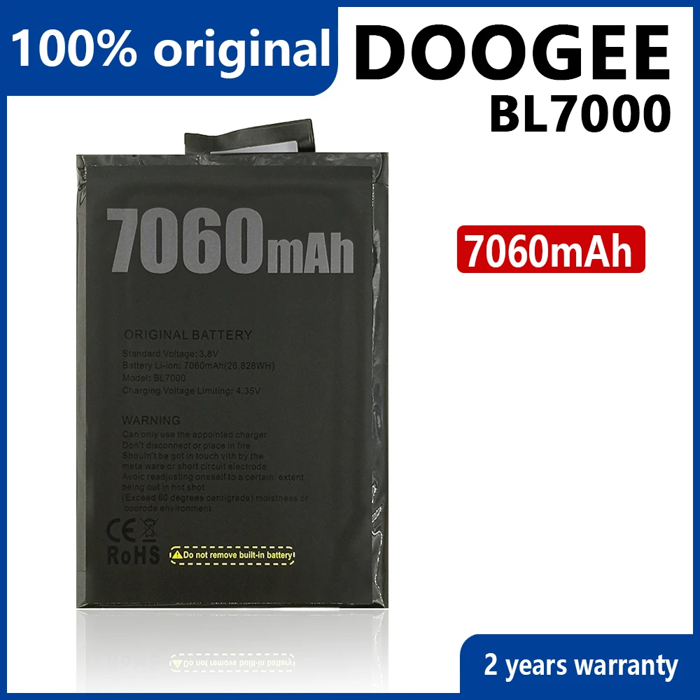 100% Оригинальный аккумулятор 7060 мАч BL 7000 для телефона DOOGEE BL7000 высококачественные