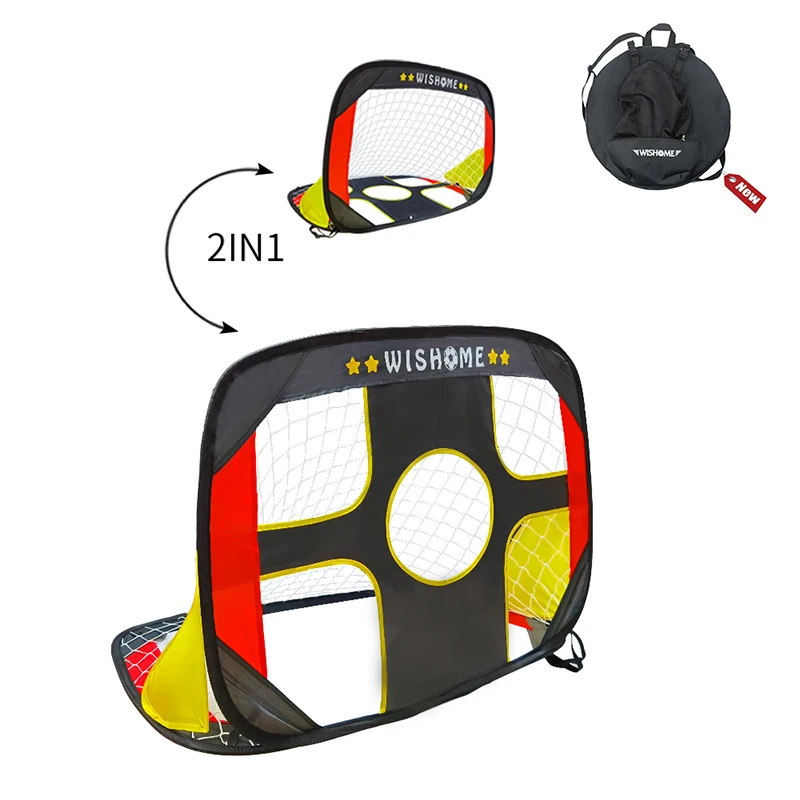 WISHOME складные футбольные цели для заднего двора Детская футбольная сетка