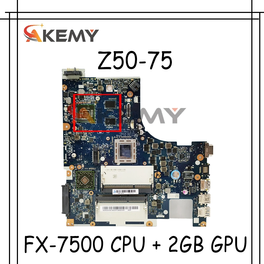 

Новый NM-A291 материнская плата для ноутбука Lenovo Z50-75 G50-75M G50-75 G50-75M материнская плата для ноутбука ACLU7/ACLU8 ( FX-7500 процессор + 2 Гб GPU)