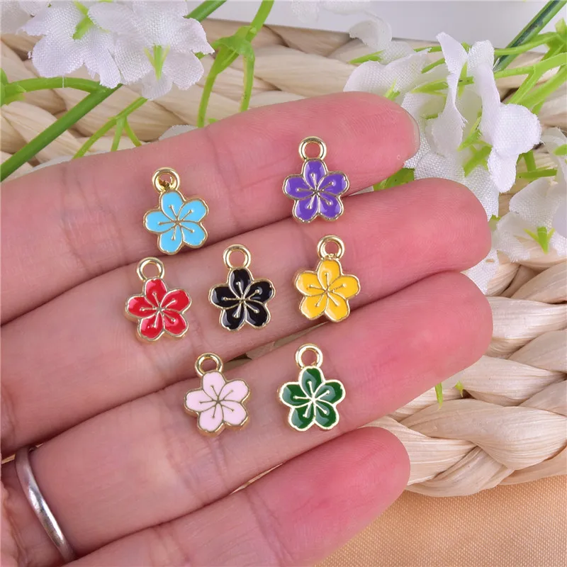 Mix 20 шт./упак. металлические подвески с цветами для серег брелок DIY