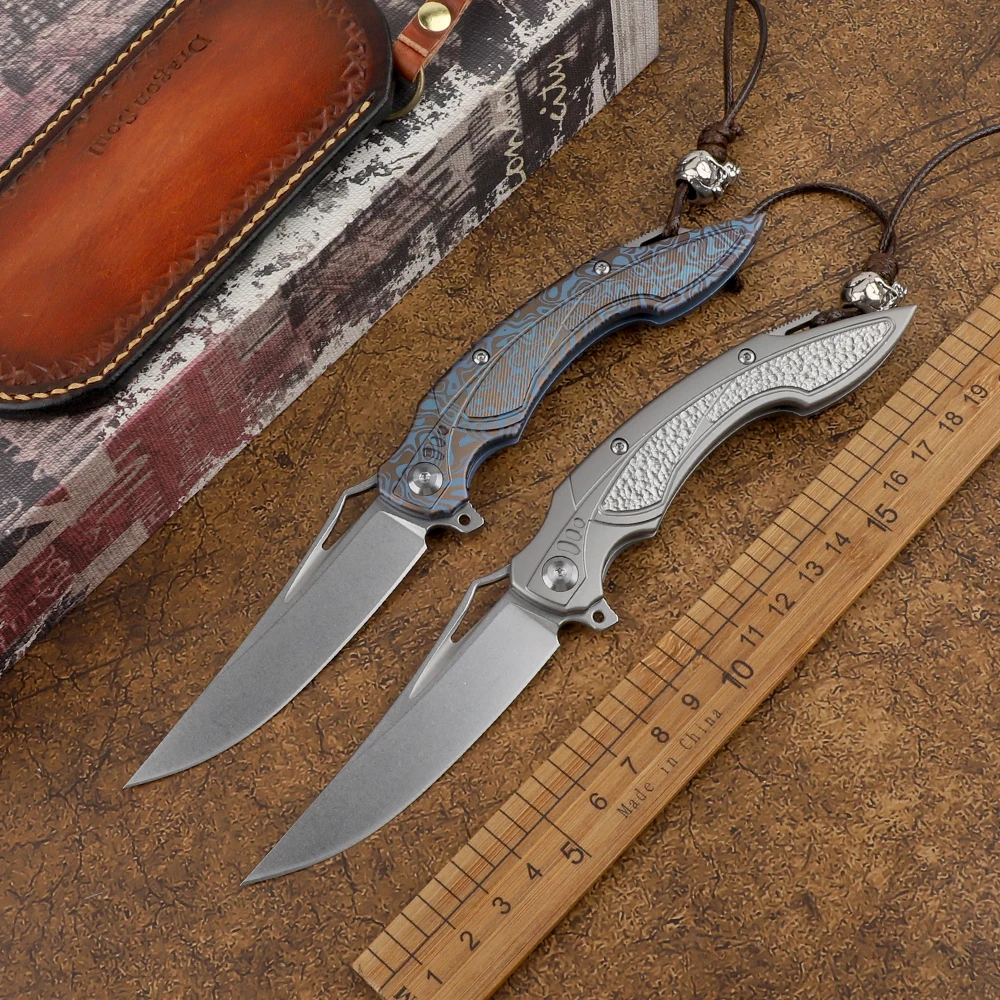 Лезвие NINE THORN M390 рукоятка из титанового сплава тактический острый нож для походов