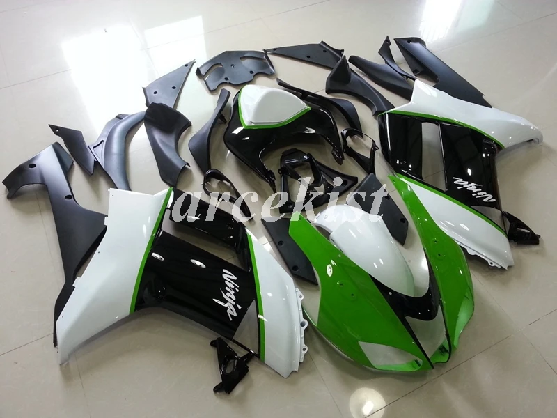 

New ABS Fairings kit Fit for Kawasaki Ninja ZX6R 2007 2008ZX-6R 07 08 636 Bodywork set White Green