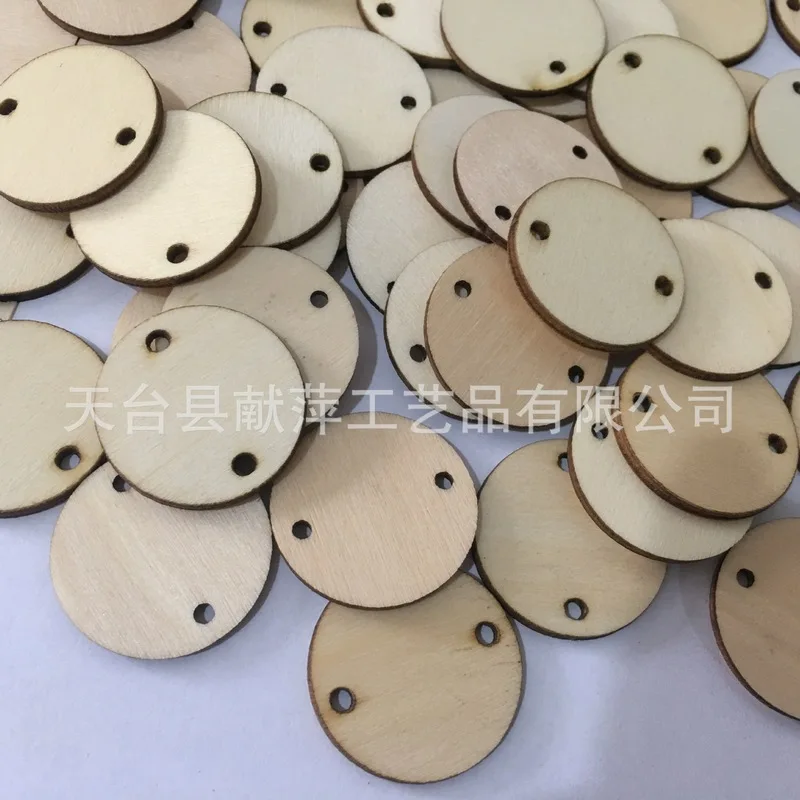 100 шт деревянные диски пустая деревянная знаки теги круглый Форма естественные