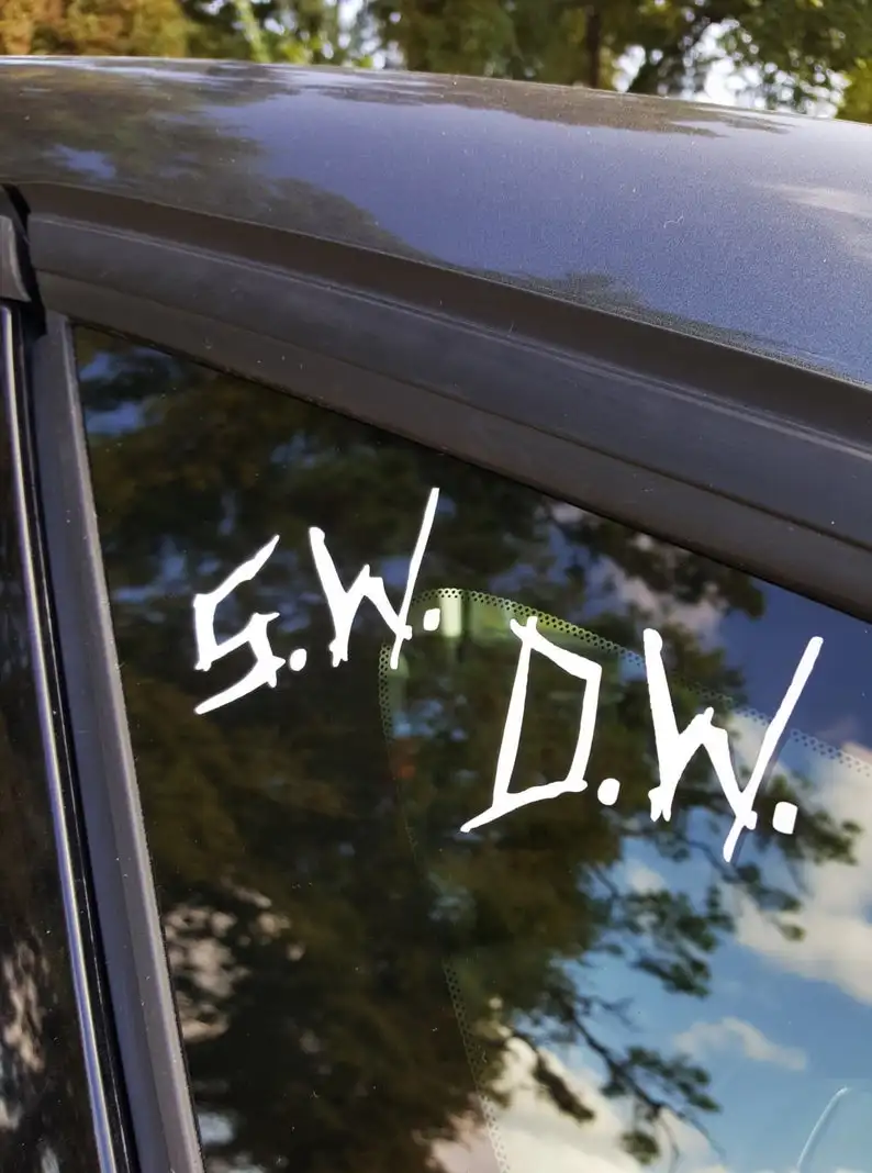 Черный/серебристый сверхнатуральный Sam Winchester Dean инициилы S.W. D.W наклейка на