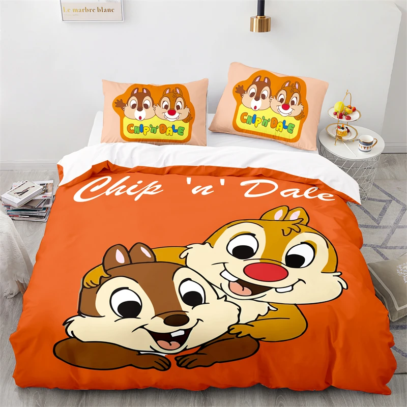 

Cute Private Pluto Chip Dale Cartoon 3d Bedding Set Twin Full Queen King Bedclothes Bedding Duvet Cover Pillowcase Home Textile