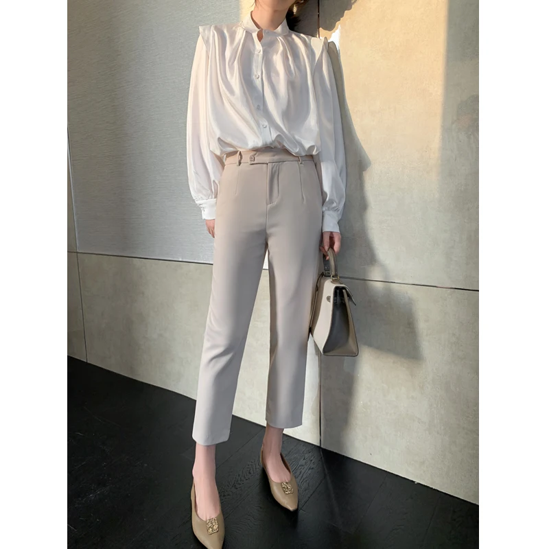 Прямые Костюмные брюки повседневные для детей новый стиль весна осень 2021