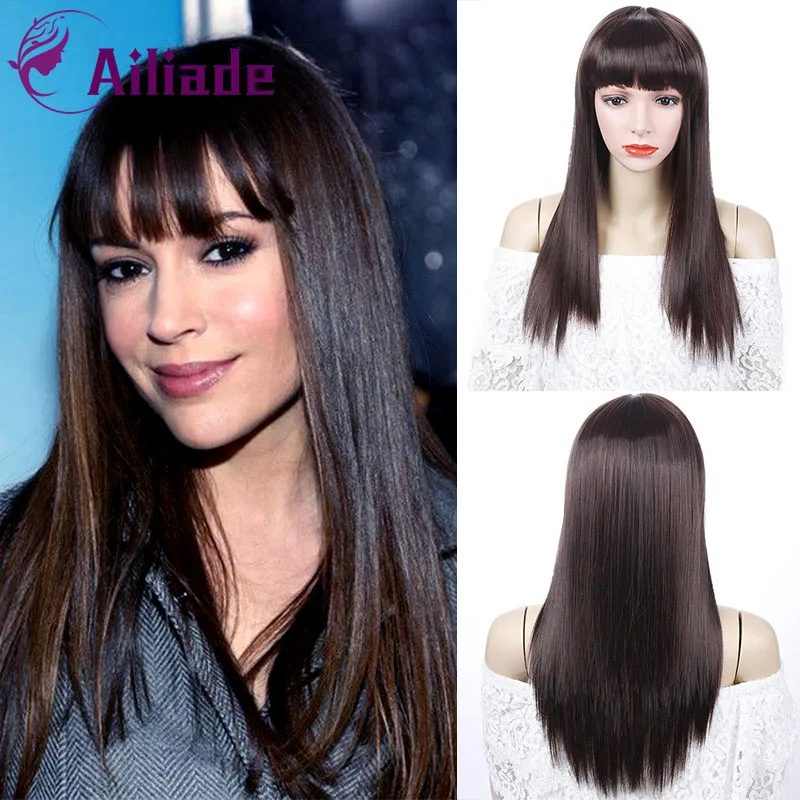 AILIADE синтетический парик для женщин длинный прямые волосы косплея
