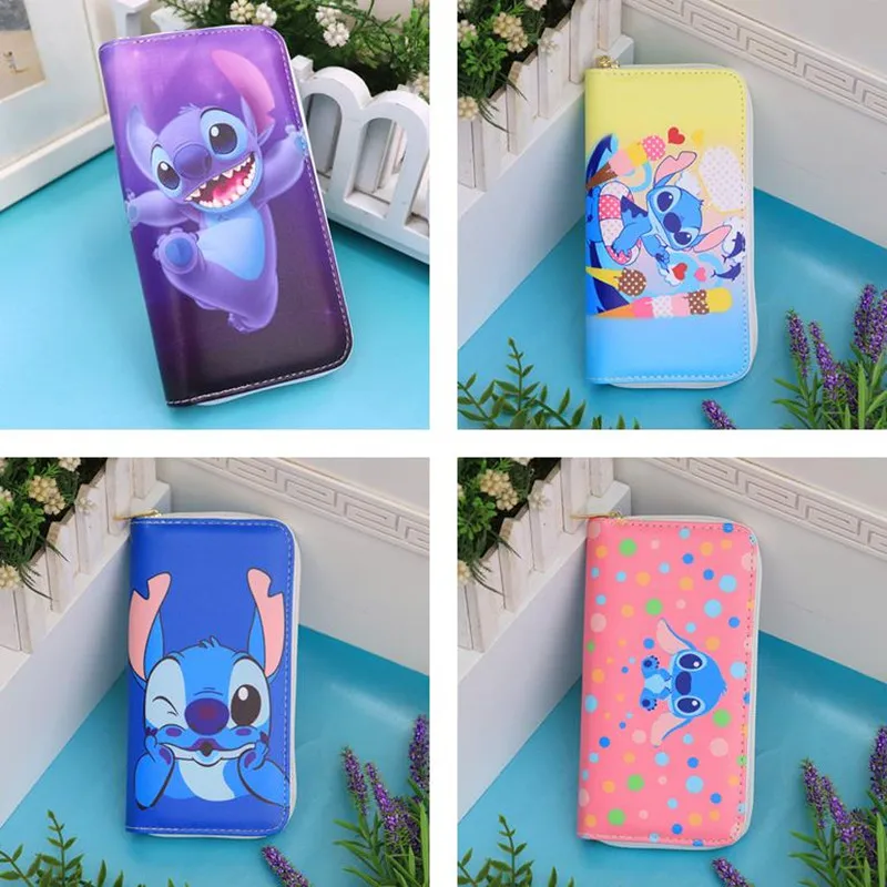 

Disney Lilo & Stitch Women's Wallet Mickey Mouse Frozen Elsa Princess Cartoon Long Wallet Ladies Credit ID Card Holder Clutch