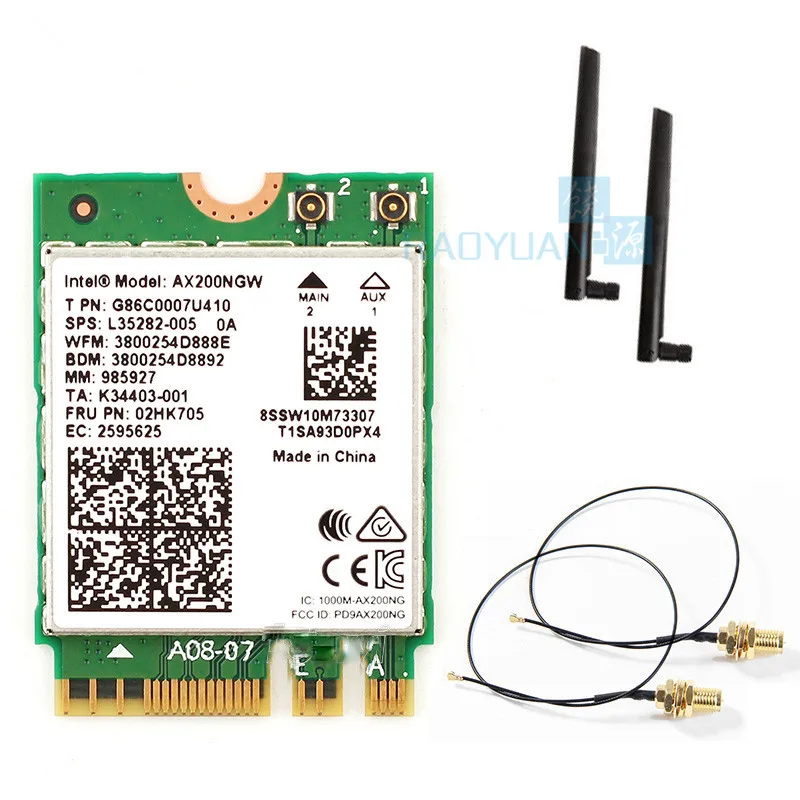 Двухдиапазонная 2400 Мбит/с Беспроводная AX200NGW NGFF M.2 Bluetooth 5,0 Wifi сетевая карта 2,4 г/5 г 802.11ac/ax для Intel AX200