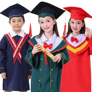 Женское платье для косплея для малышей, платье для выпускного класса + Кепка, школьные костюмы для выступлений 100-170 см