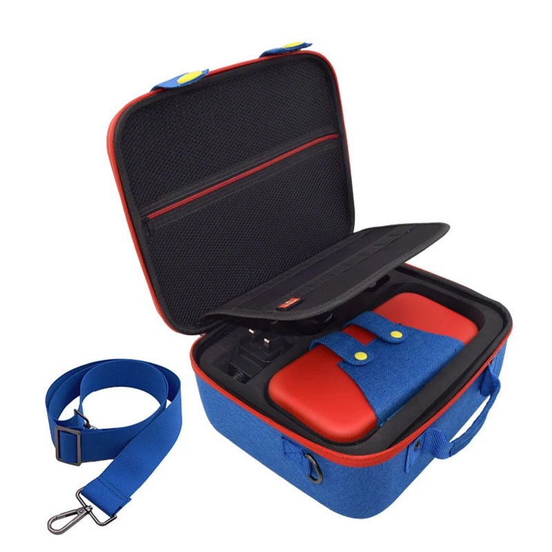 

Travel Carrying Case Compatible With Switch System Cute and Deluxe Protective Hard Shell Carry Bag for Mario Fans 2in1