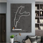 Zandvoort постер Spa Francorchamps с изображением гоночного автомобиля Монако, печать на холсте, настенное искусство, картина для гостиной, домашний декор