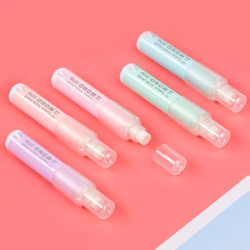 Tombow Eraser Mono One Lipstick Limited Edition Macarons Rotate Without Leaving Marks and Core Stationery Students | Канцтовары для