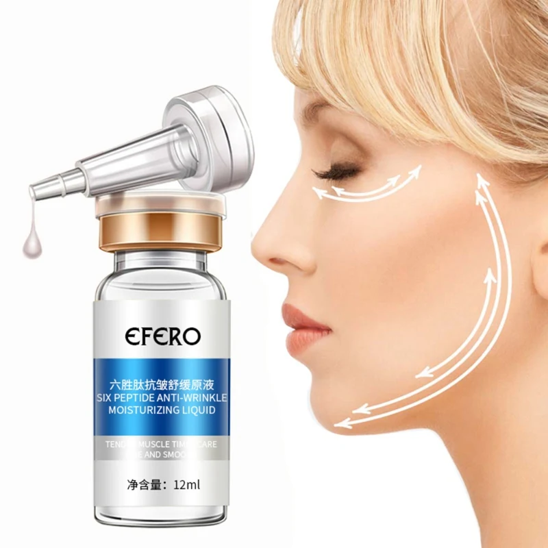 12 мл шесть пептидов против морщин Жидкость старения стойкие гладкие тонкие линии
