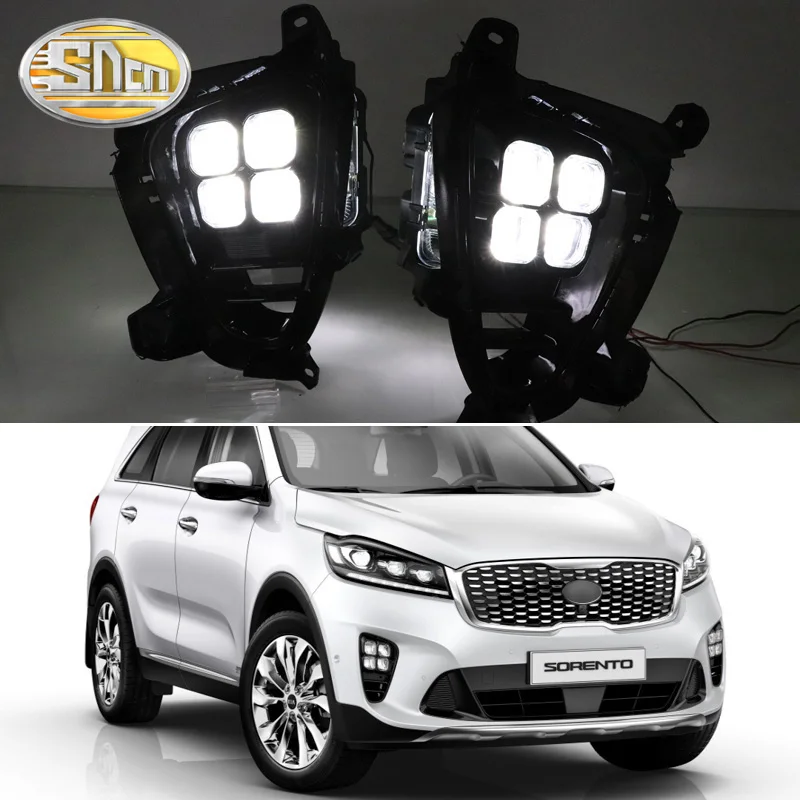 1 пара для Kia Sorento 2018 2019 светодиодные дневные ходовые огни DRL передние