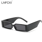 Солнечные очки LNFCXI в стиле панк для мужчин и женщин, прямоугольной формы, в винтажном стиле, модные, с защитой от ультрафиолета