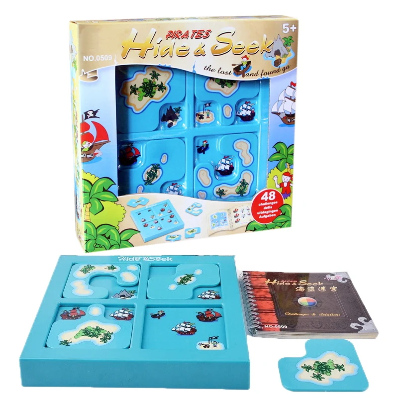Настольные игры Pirates Hide & Seek IQ 48 вызовов с разрешением Умная книга Детская игра для