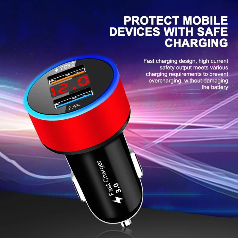 Автомобильное зарядное устройство 30 Вт 3 А USB 0 для Xiaomi Mi Huawei Supercharge SCP QC3.0|Адаптер