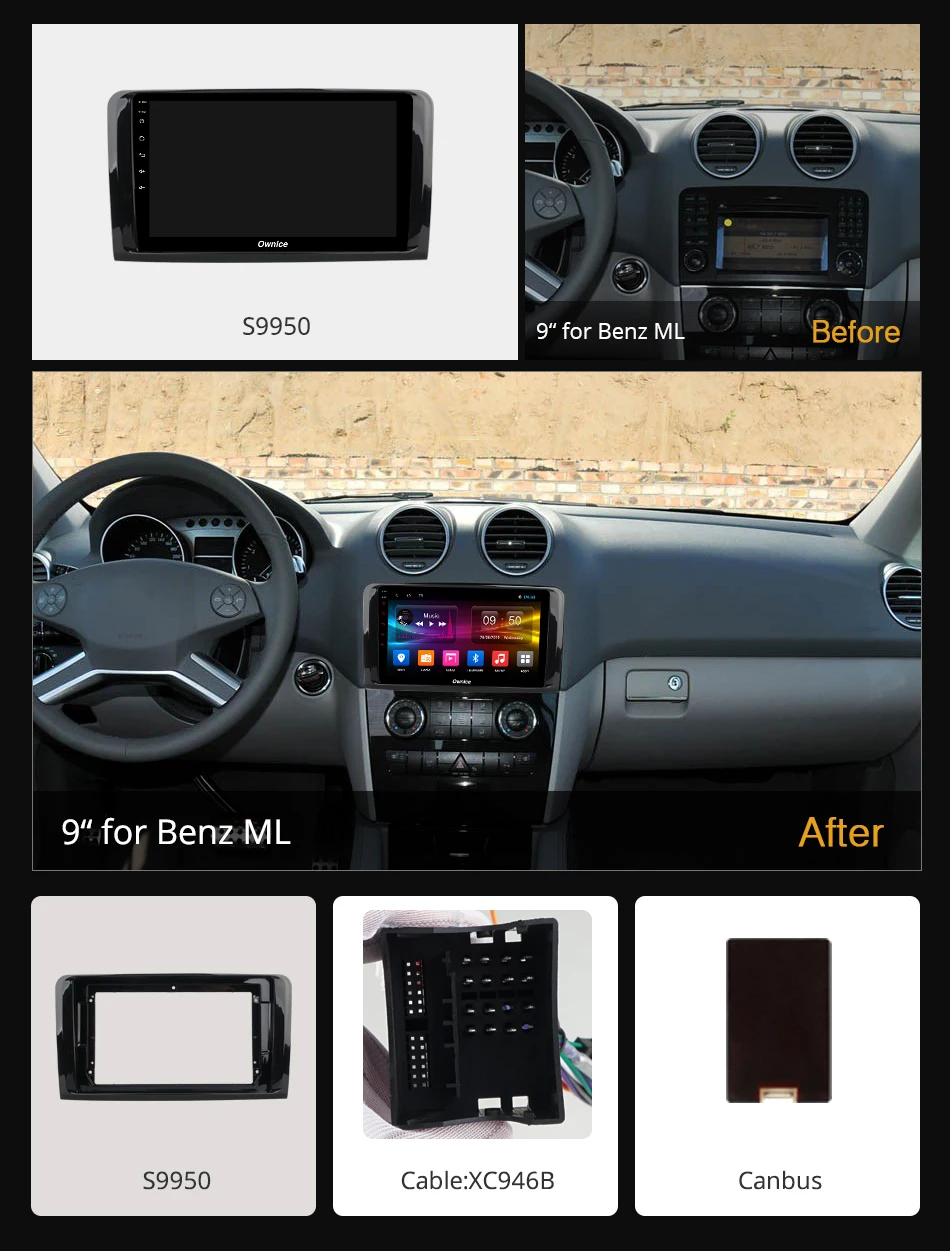Ownice Android 9 0 автомобильный dvd-плеер k3 k5 k6 для Mercedes Benz W209 W203 W168 M ML W163 W463 Viano W639 Vito Vaneo GPS