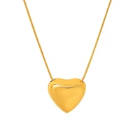 davini light luxury love heart snake bone necklace pendant niche titanium steel 18k gold clavicle chain necklace jewelry