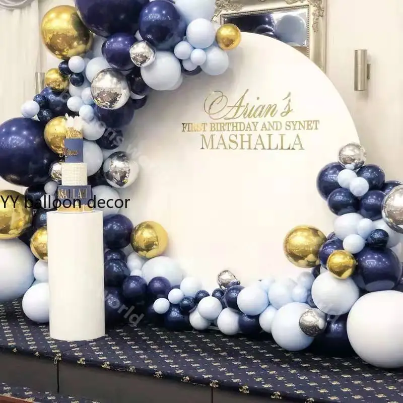 140 шт. арка серебряное золото макарон темно синий цвет для малышей первого дня