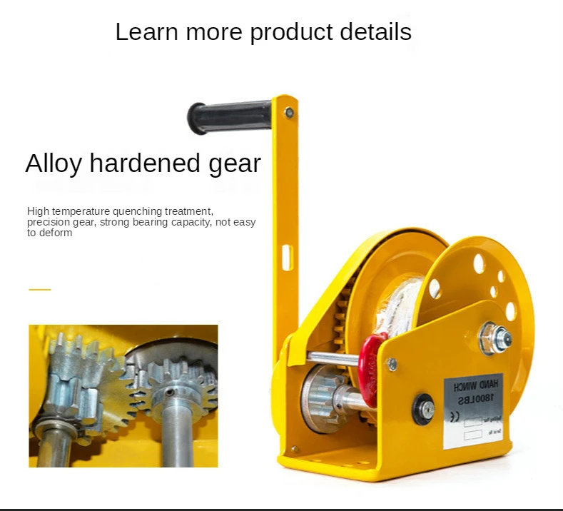

Two-way self-locking hand winch JC-1200LBS type manual wire rope traction winch