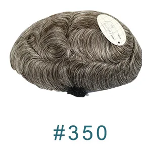 350 # Eversilky мужской парик все поли кожи замена волос системы Toupee натуральные человеческие волосы - Парик Цвет: 350 #