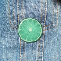 fashion acrylic brooches for women cute cyan lemon slices lapel pin vintage badges clothes accessories jewelry gifts
