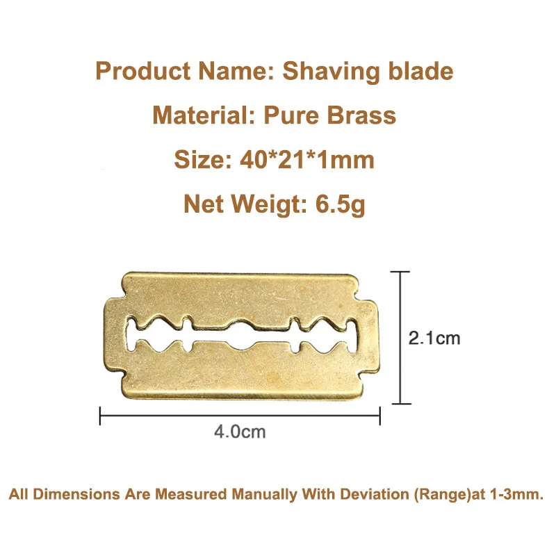 Брелок ручной работы из латуни для мужчин металлический медный брелок бритвы