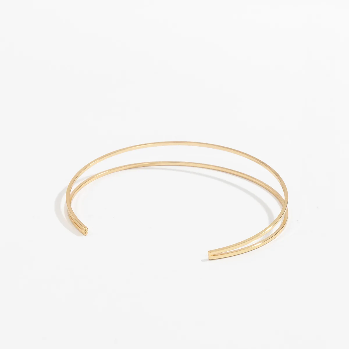 Double C-shaped Arm Bracelet Bangles Alloy Silver Gold Cuff Egypt Bar Curve Geo Open Upper Female |