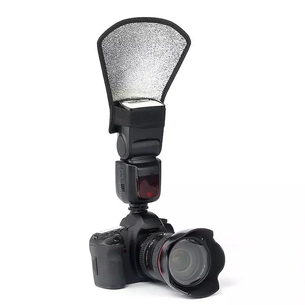 Универсальный Рассеиватель для вспышки камеры софтбокс серебристый и