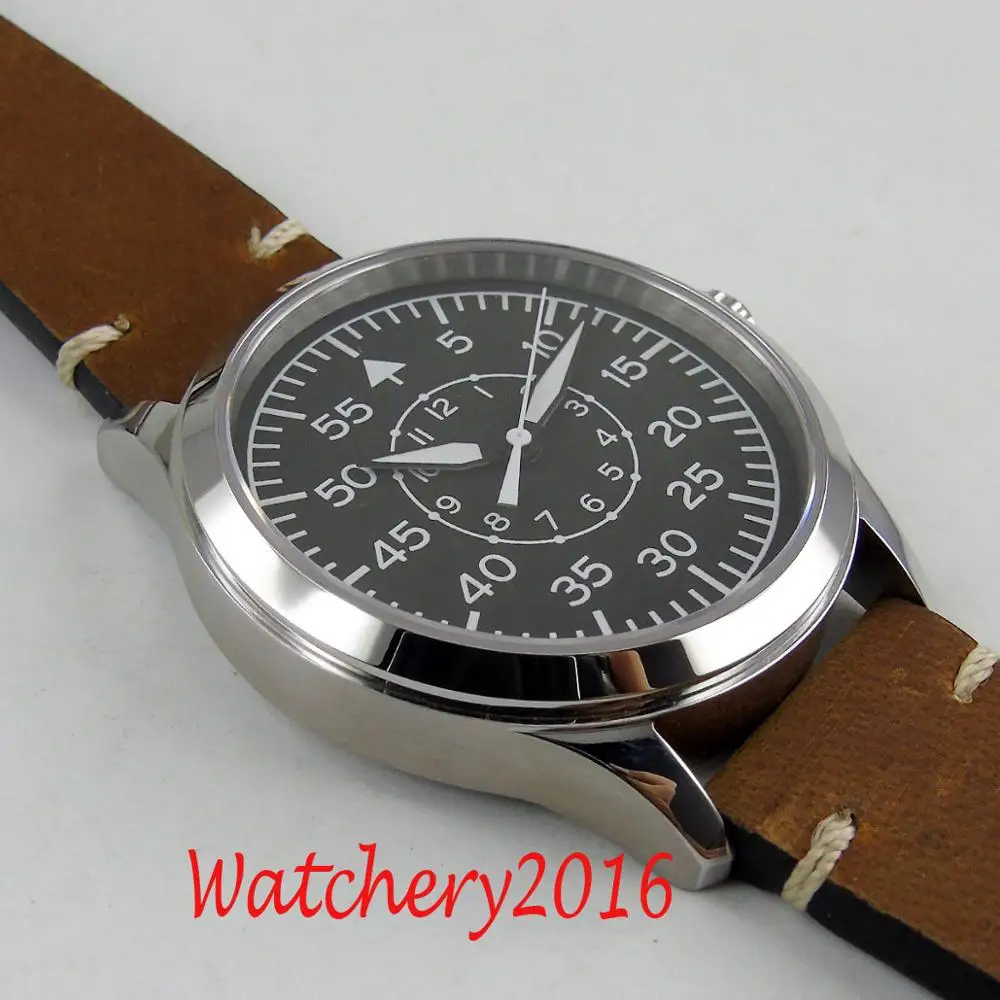 Оптовая продажа мужские автоматические часы-пилот из сапфирового стекла с