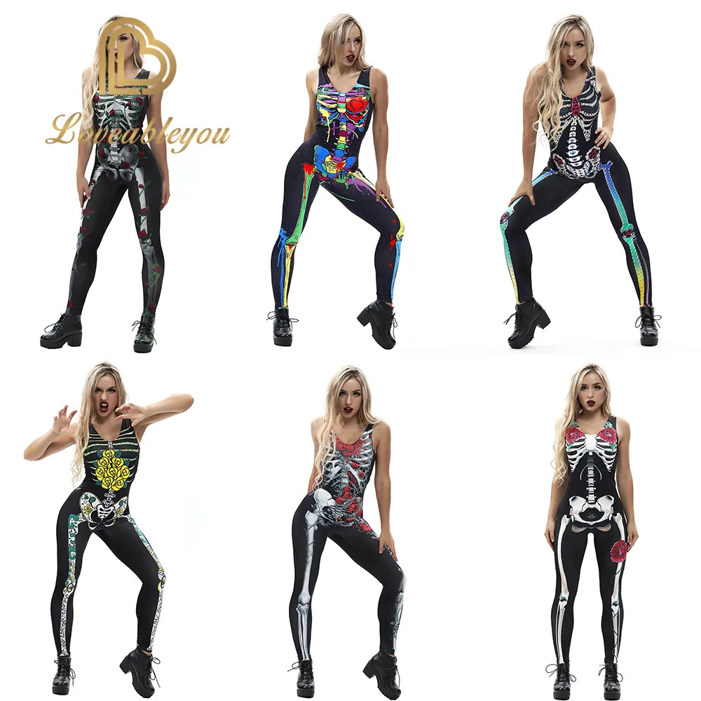 Новый Хэллоуин страшные маскарадные костюмы для детей костюм скелета демон