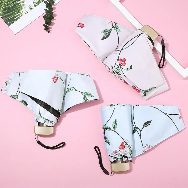 

Pocket Umbrella Small Cartoons Sun Umbrella Easy To Carry Academy For Rain Women Student Waterproof Folding Umbrella