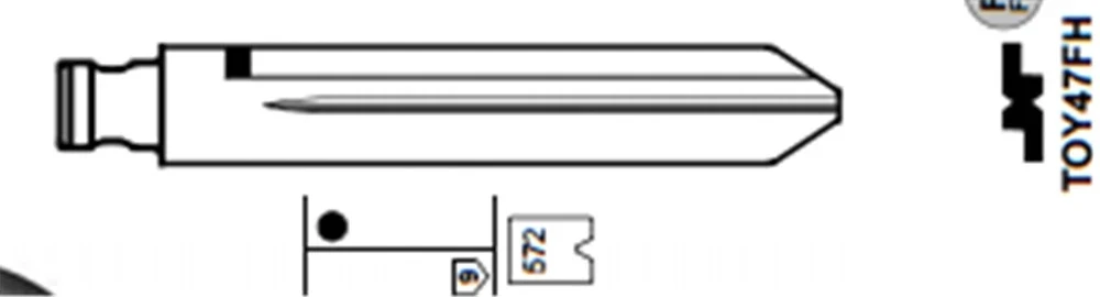 

10pcs/lot KEYDIY Universal Remotes Key Flip Blade 22#, Toy47FH for Toyota