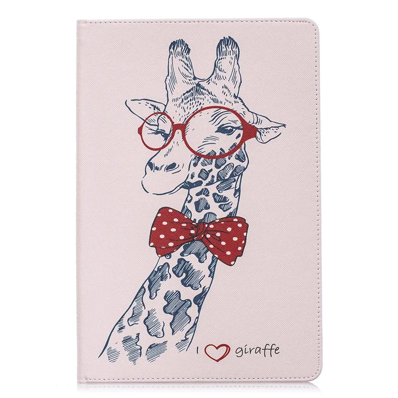 giraffe Чехол для samsung Galaxy Tab A 10,1 SM-T515 T510, умный окрашенный кожаный чехол для планшета, Fundas для samsung Tab A 10,1+ ручка - Цвет: giraffe