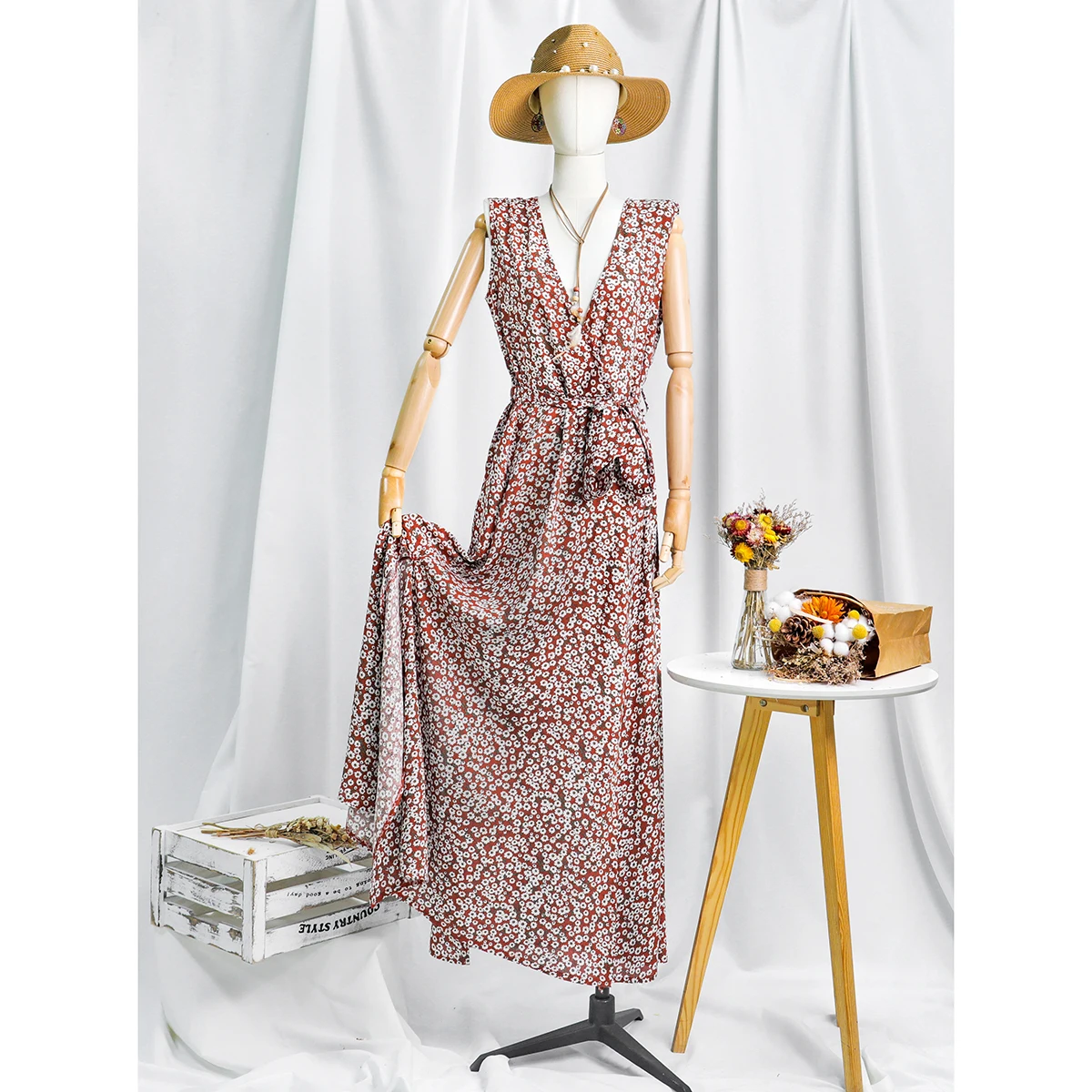Jastie женское летнее платье с цветочным принтом макси платья богемное хиппи