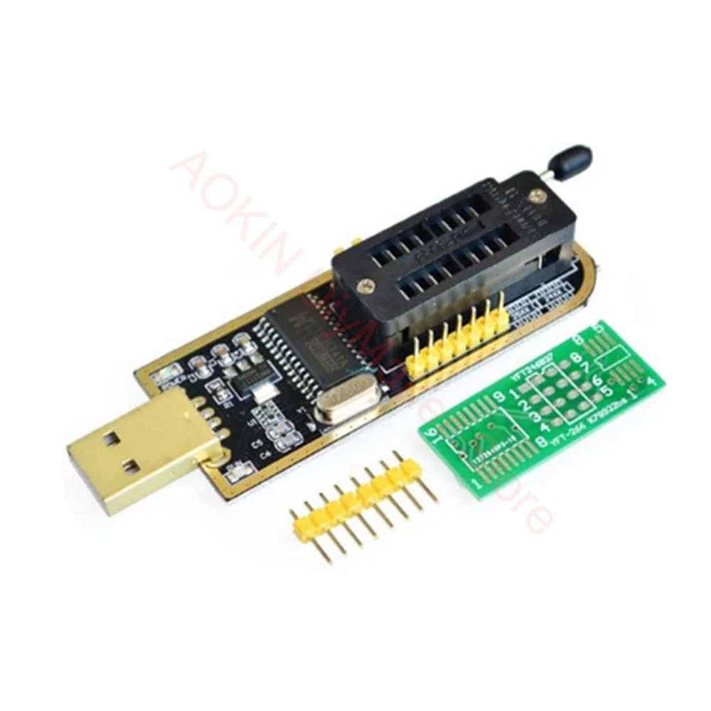 SOIC8 SOP8 флэш-чип флэш-плата адаптер программатор BIOS + CH341A 24 25 серия EEPROM флэш-BIOS