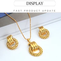 fashion gold color bridesmaid jewelry sets bridal earring wedding necklace for women adornment accessories fine jewellery hot