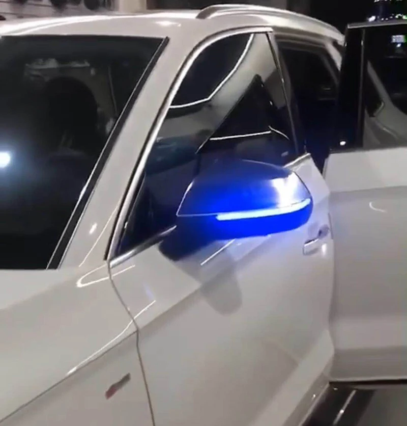LED Side Wing Mirror Indicator Blinker For Audi Q5 FY 2018 2019 Q7 4M 2016 2017 Light Sequential Dynamic Turn Signal Lamp | Автомобили и