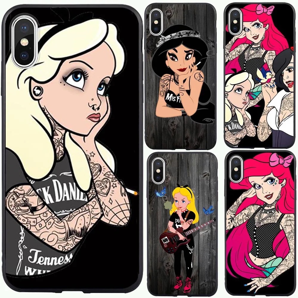 Хна тату Принцесса Жасмин Белоснежка панк Белль Мягкий Силиконовый ТПУ для iPhone 5