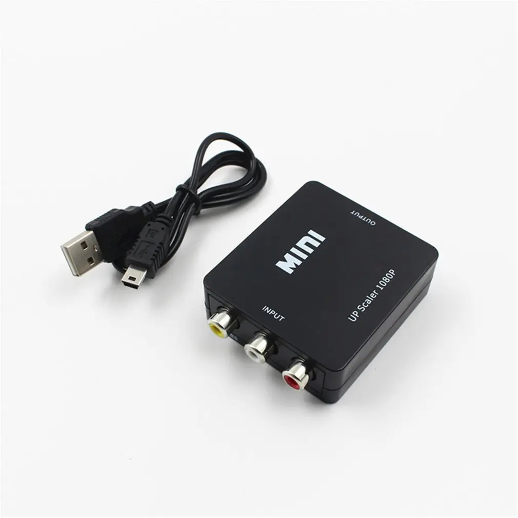 

Av To HDMI-Compatible Converter Av2 Composite Av Cvbs 3Rca1080P Converter Adapter Video Upscaler High Definition