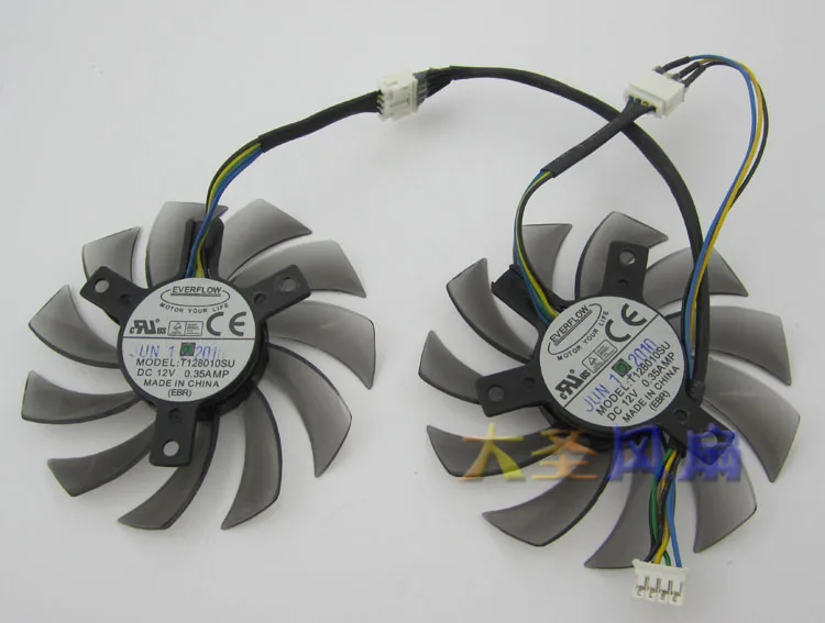 Gigabyte graphics card fan t128010su 12V 0.35A 4P plug