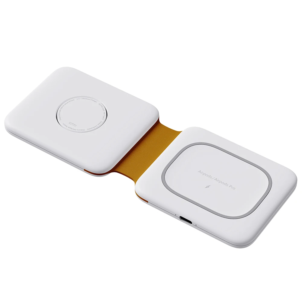 Быстрое складное Беспроводное зарядное устройство 15 Вт для iPhone 11 Pro 12Mini Samsung S21 S20 3