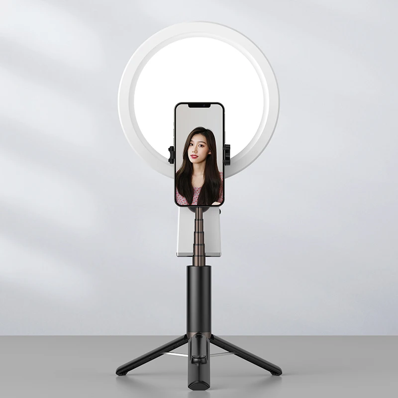 

Bakeey 360 Rotation Live Video Shooting with LED Fill Light Extendable bluetooth Remote Adjustable Selfie Stick Live Broadcast