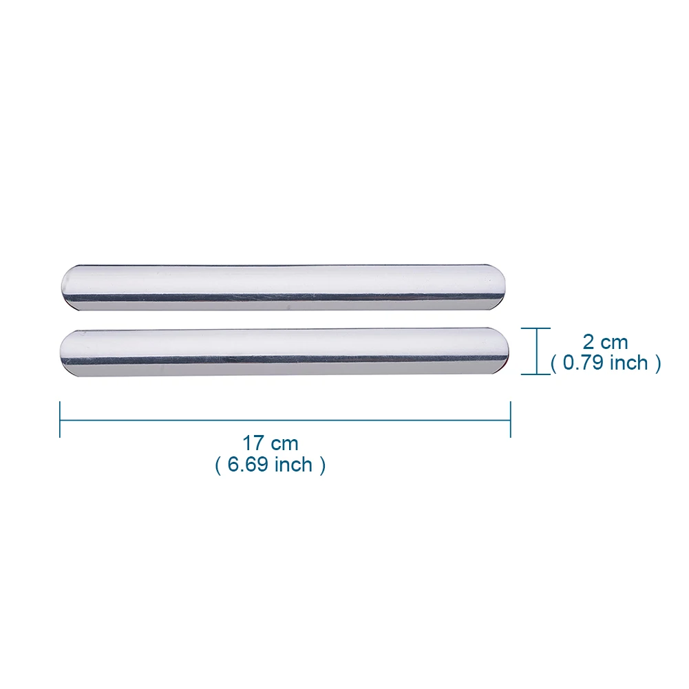2 шт. ABS Серебро Хром противоскользящая полоса Защитная для автомобиля крыло