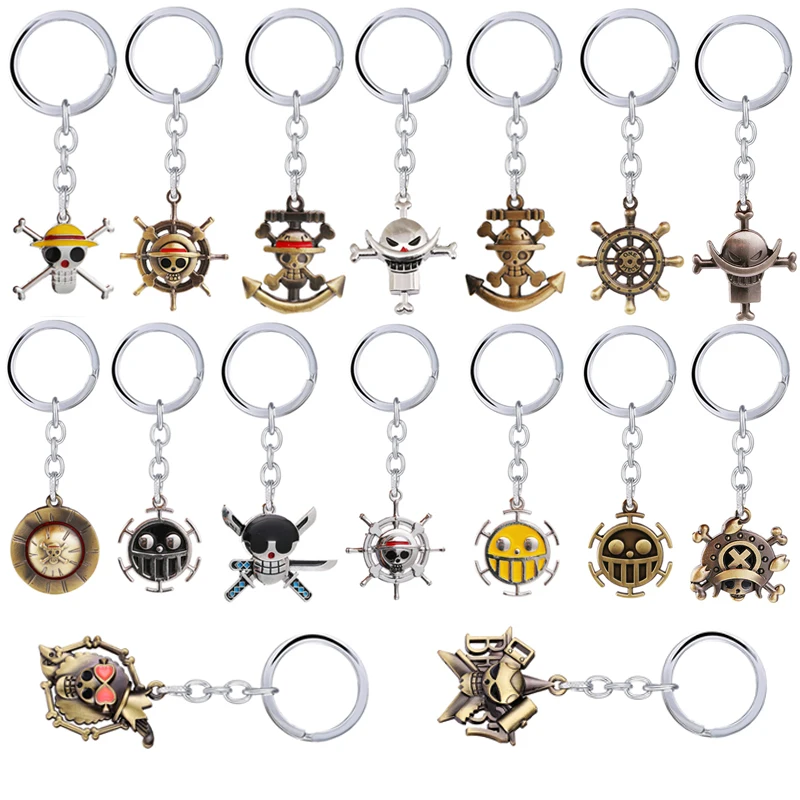 

Anime ONE PIECE Keychain Luffy Zoro Sanji Nami Metal Pendant Keyring Car Charm Key Chain Key Holder Chaveiro Jewelry Gift