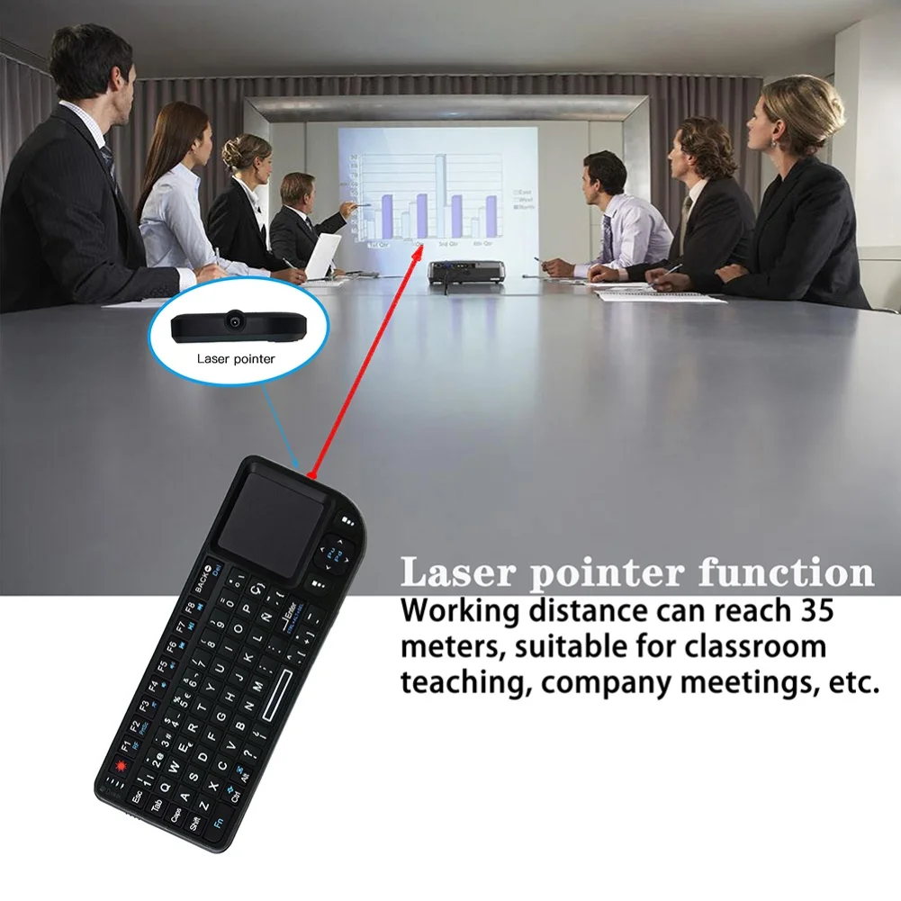 A8 2 4 GHz мини беспроводная клавиатура с подсветкой Air Mouse Touchpad для проектора TV Box |