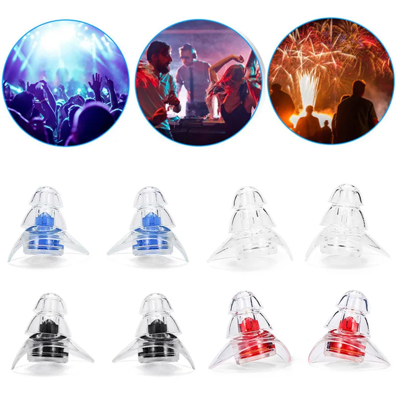 

1 Pair Soft Silicone Noise Canceling Earbuds For Concerts Sleeping Bar DJ Motor Sport Reusable Silicone Earbuds